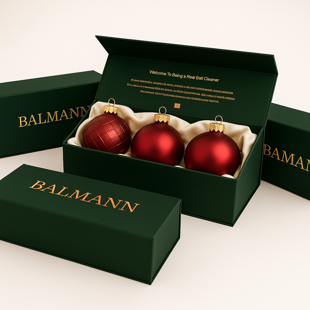 BLACK FOREST · Deep Red Christmas Baubles Set | Balmann Tree Dubai