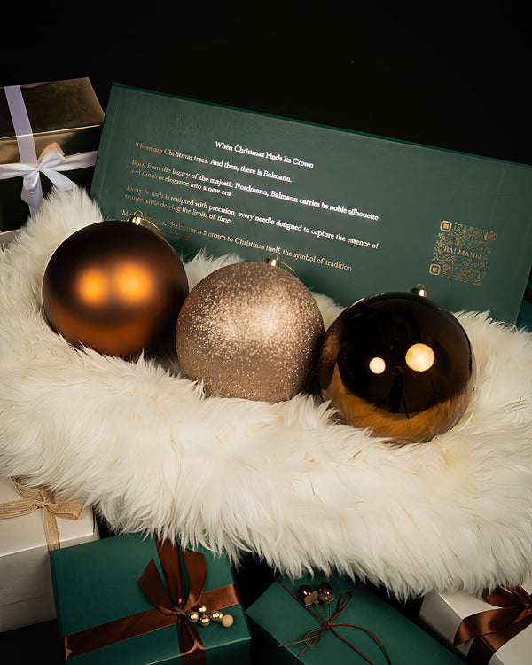 Set of 3x20cm · Bronze Baubles · LONDON ROYAL