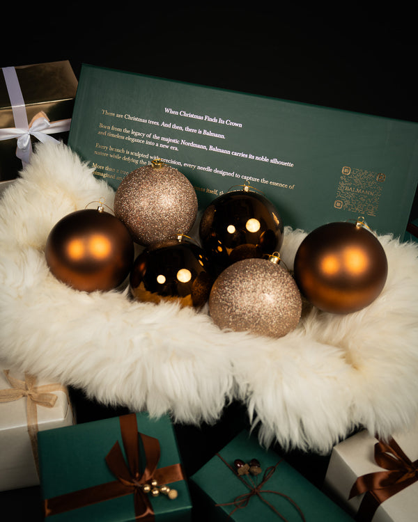 Set of 6x15cm · Bronze Baubles · LONDON ROYAL